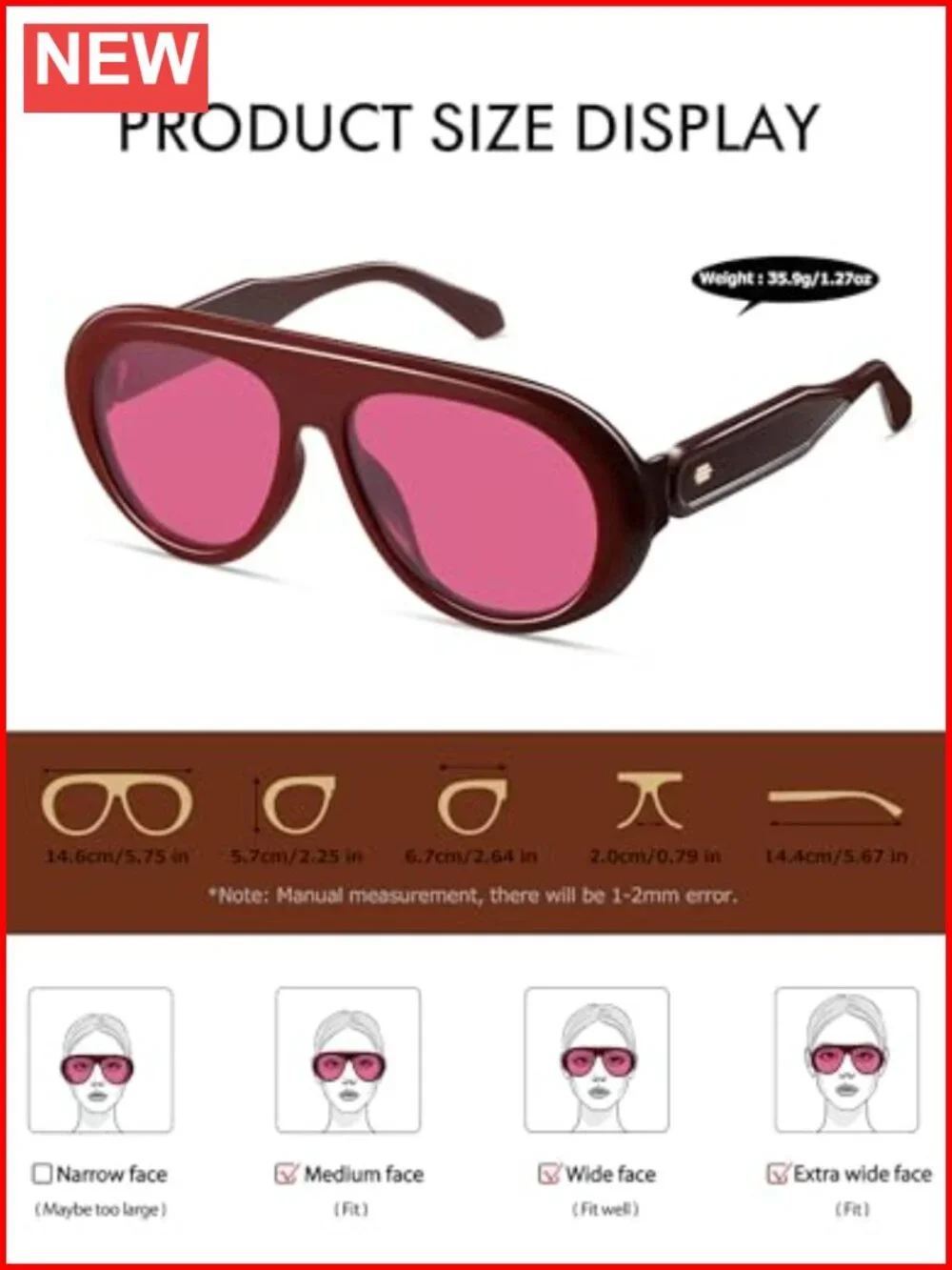 Vintage Oversized Polarized Aviator Sunglasses for Women Retro 70s Big Round